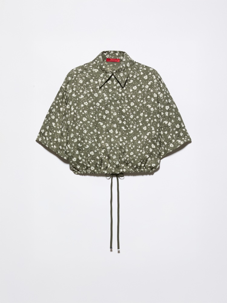 Camicia in tessuto jacquard - KAKI - MAX&Co.