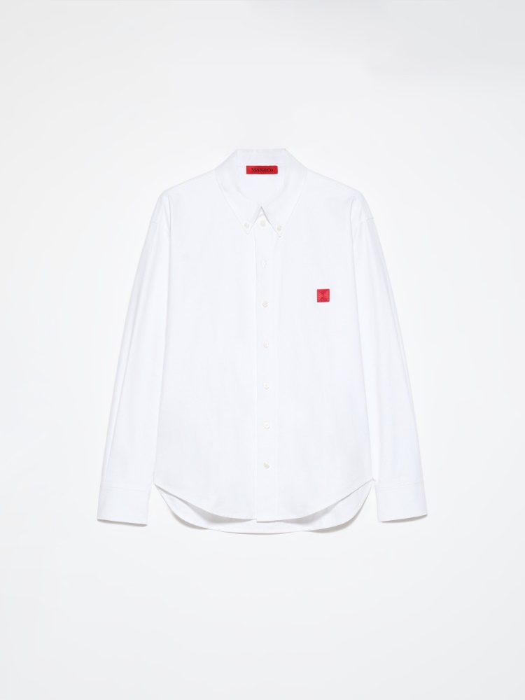 Oxford cotton shirt - OPTICAL WHITE - MAX&Co. - 6