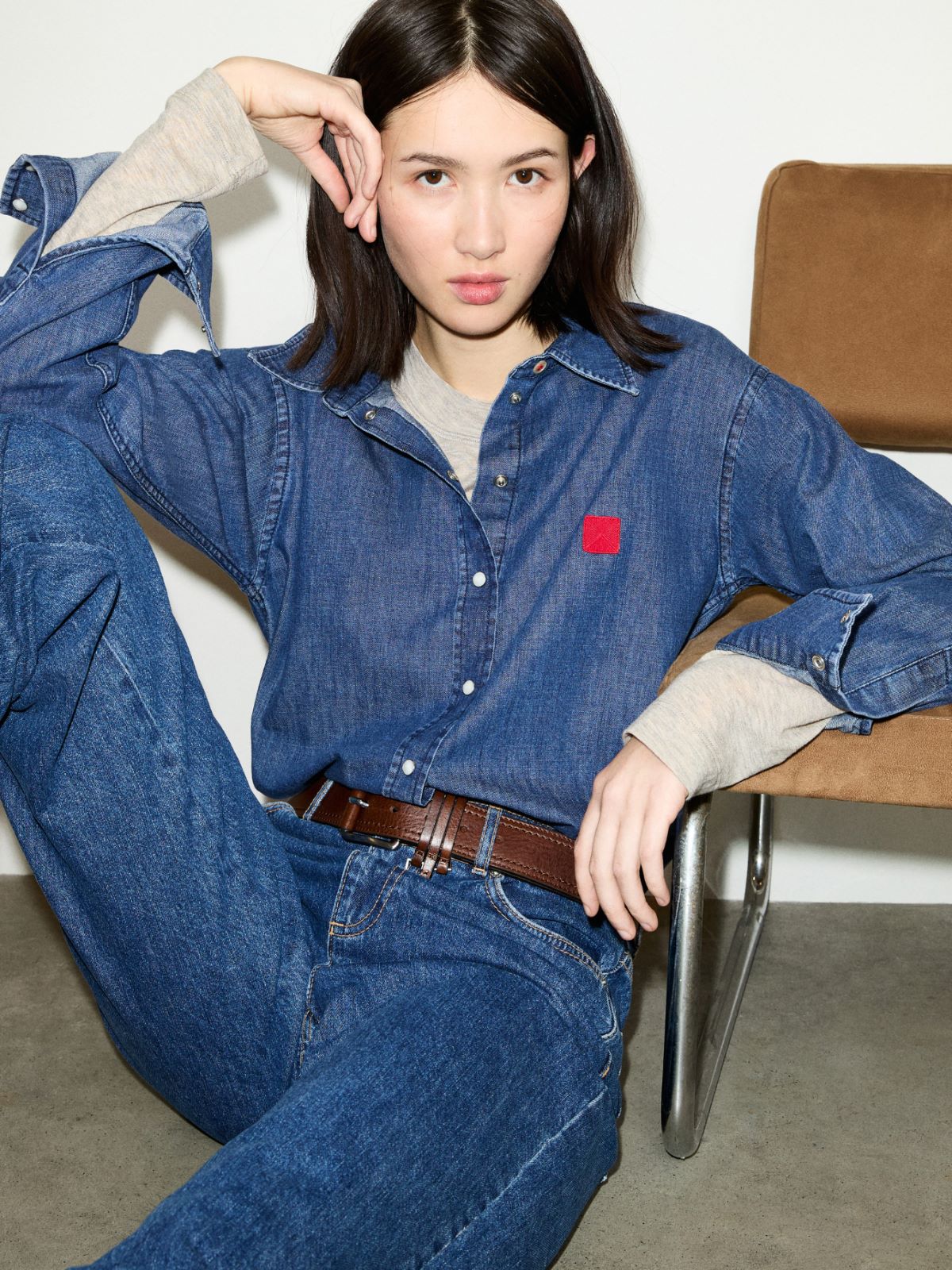 Lightweight denim shirt - NAVY - MAX&Co. - 3