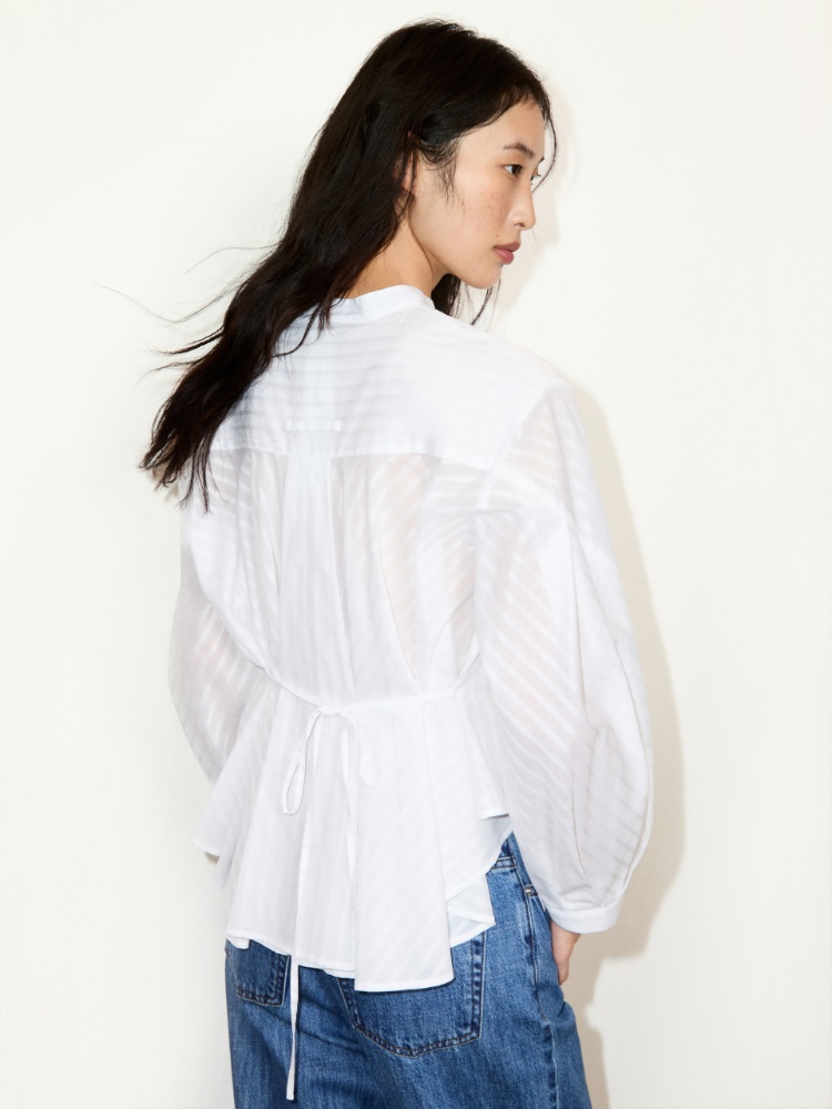 Camicia in mussola di cotone - BIANCO OTTICO - MAX&Co.