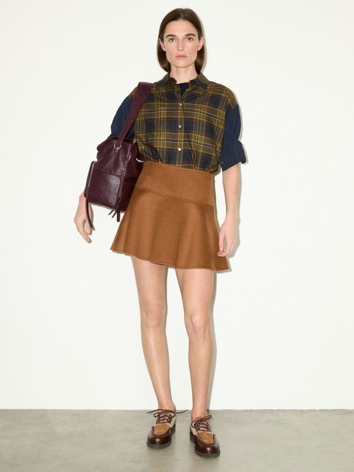 Cropped checked shirt - OLIVE - MAX&Co. - 4
