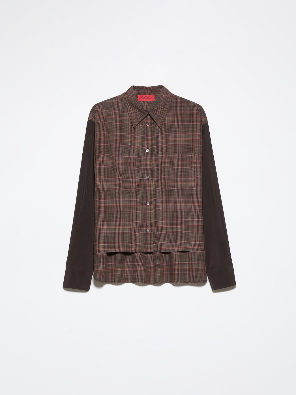 Cropped checked shirt - BROWN - MAX&Co. - 5