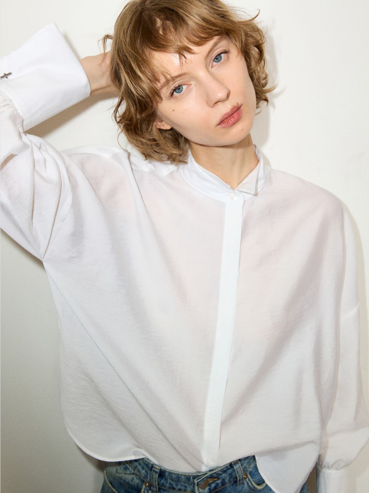 Camisa de gasa con gemelos - BLANCO OPTICO - MAX&Co.