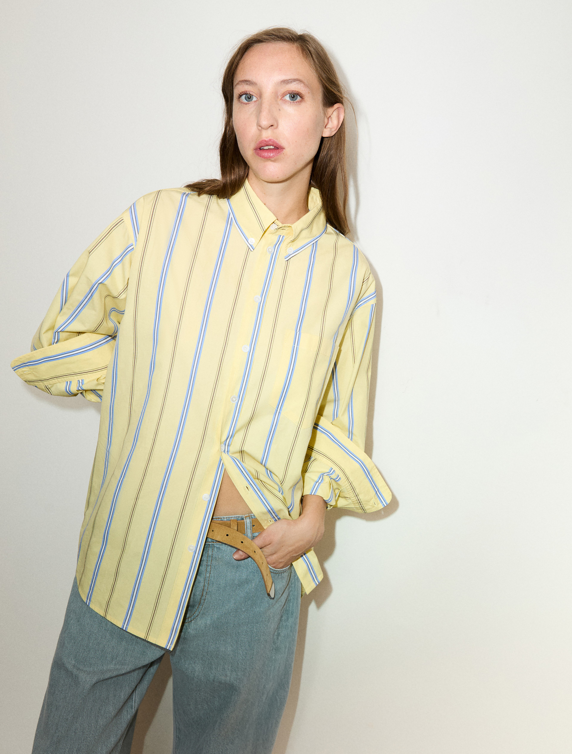 Striped cotton-poplin shirt - MAX&Co.