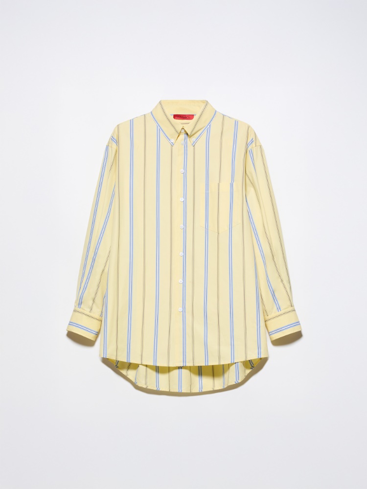 Striped cotton-poplin shirt - YELLOW - MAX&Co.