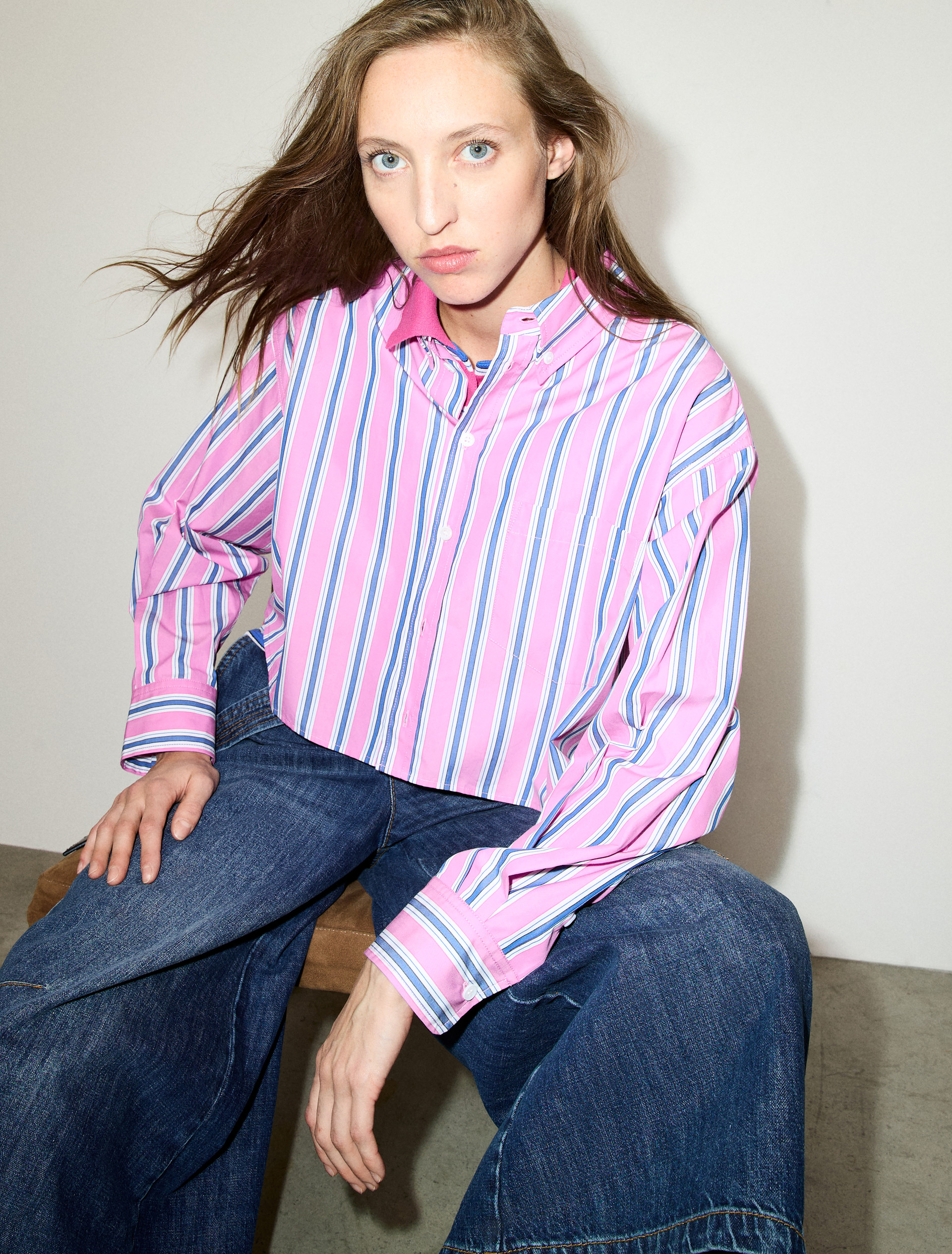 Cropped striped cotton shirt - MAX&Co.