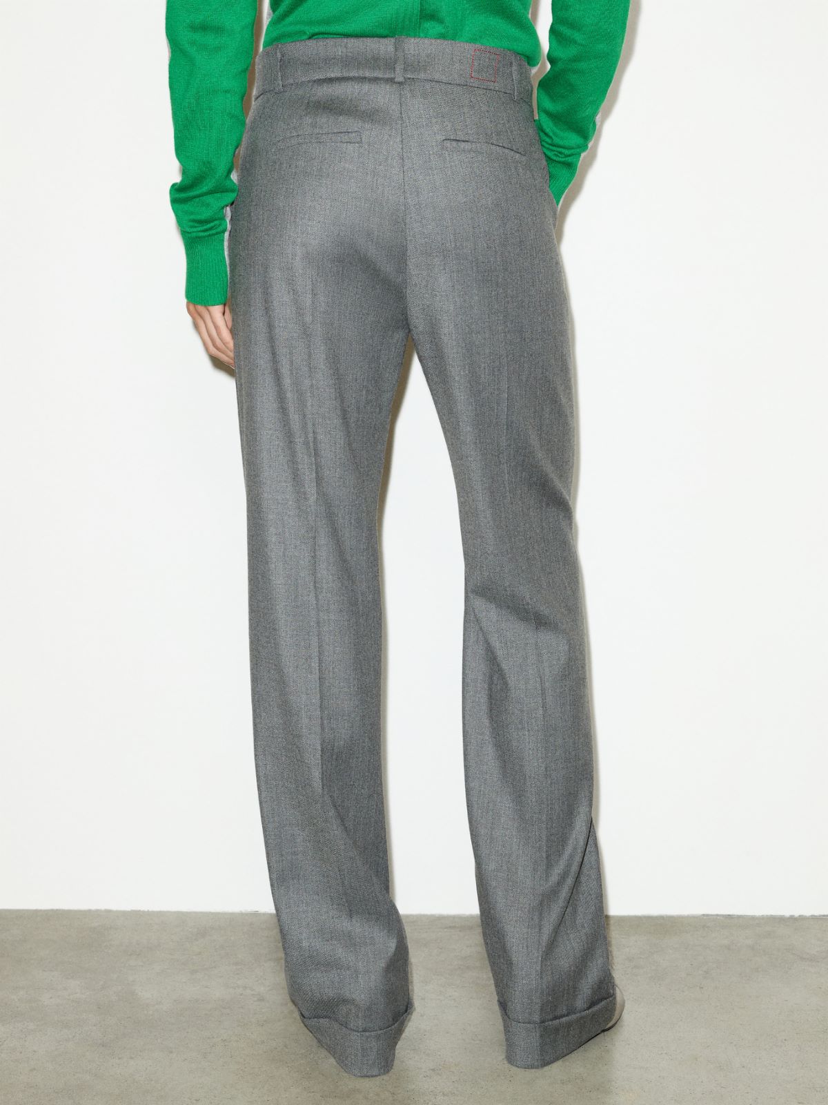 Straight-leg wool-blend trousers - MELANGE GREY - MAX&Co. - 2