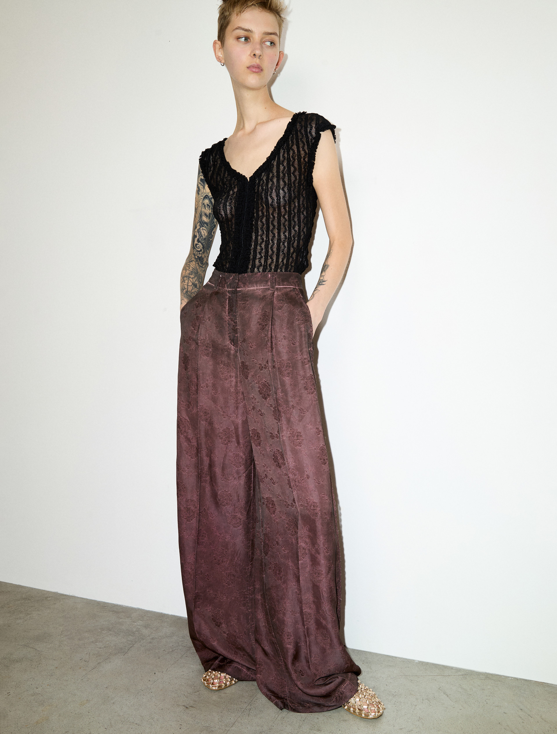 Fluid jacquard trousers - MAX&Co.