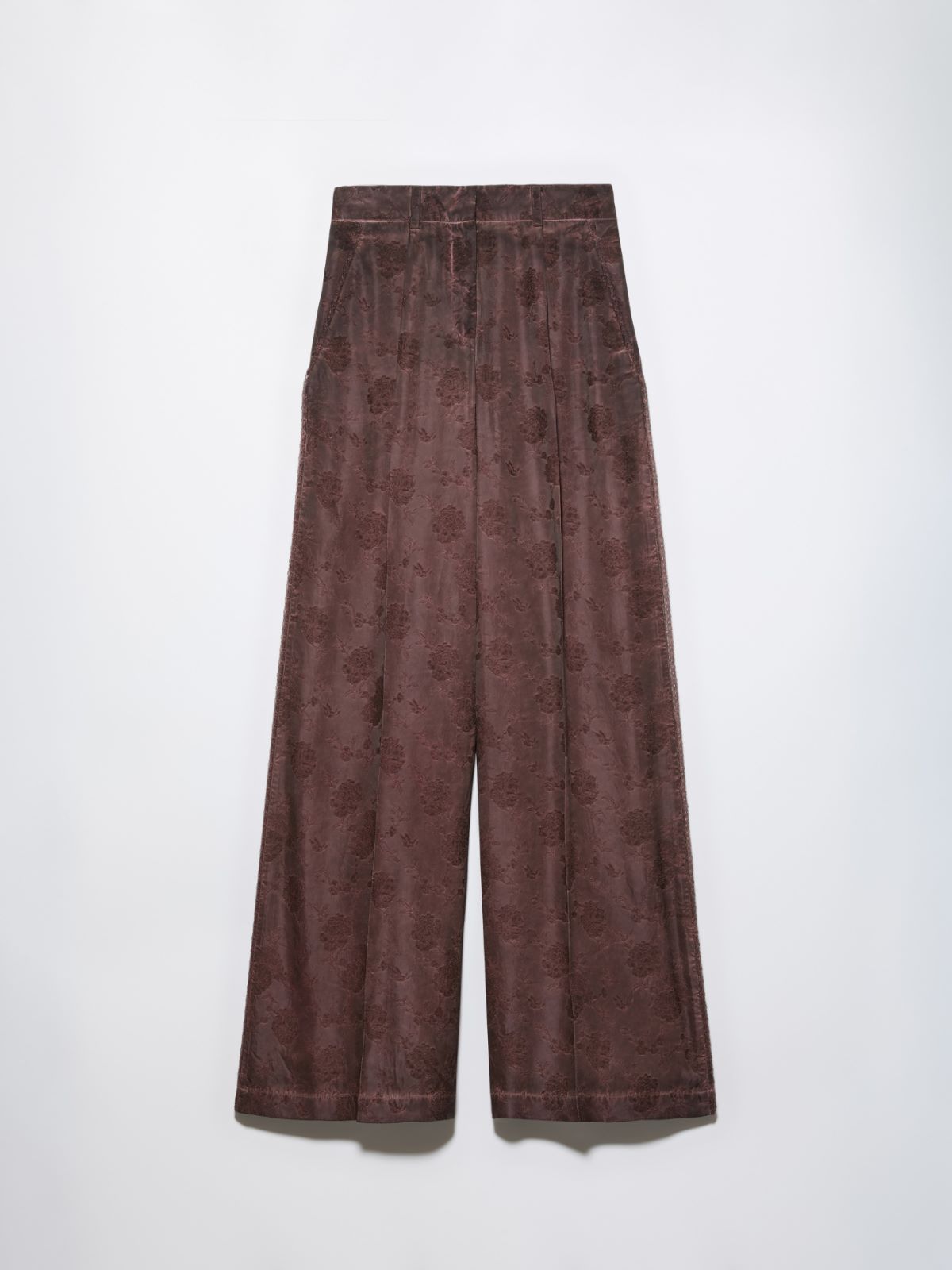 Hose aus fließendem Jacquard - SCHOKOLADE - MAX&Co.