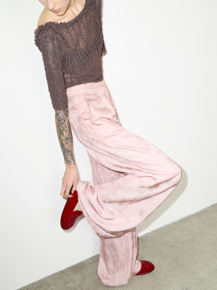 Hose aus fließendem Jacquard - ROSA - MAX&Co.