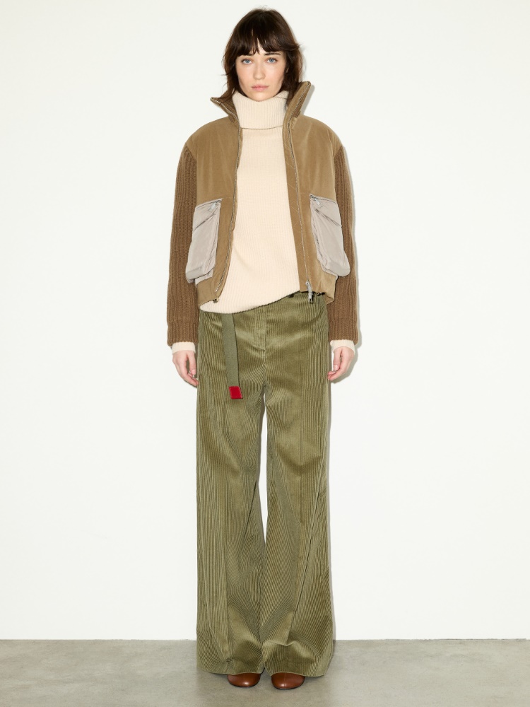 Wide-leg corduroy trousers - KAKI - MAX&Co. - 5