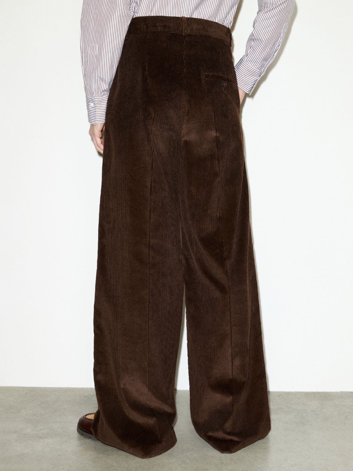 Wide-leg corduroy trousers - DARK BROWN - MAX&Co. - 2