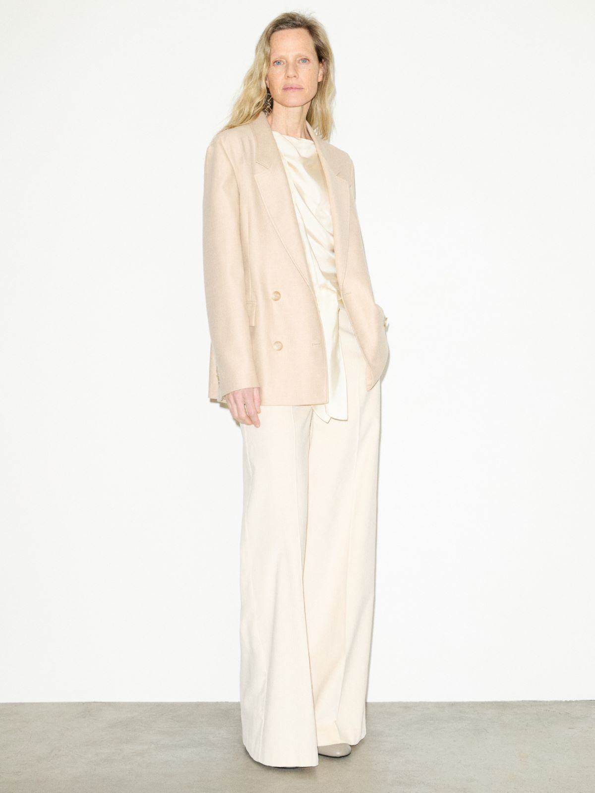 Wide-leg corduroy trousers - MILK - MAX&Co. - 4