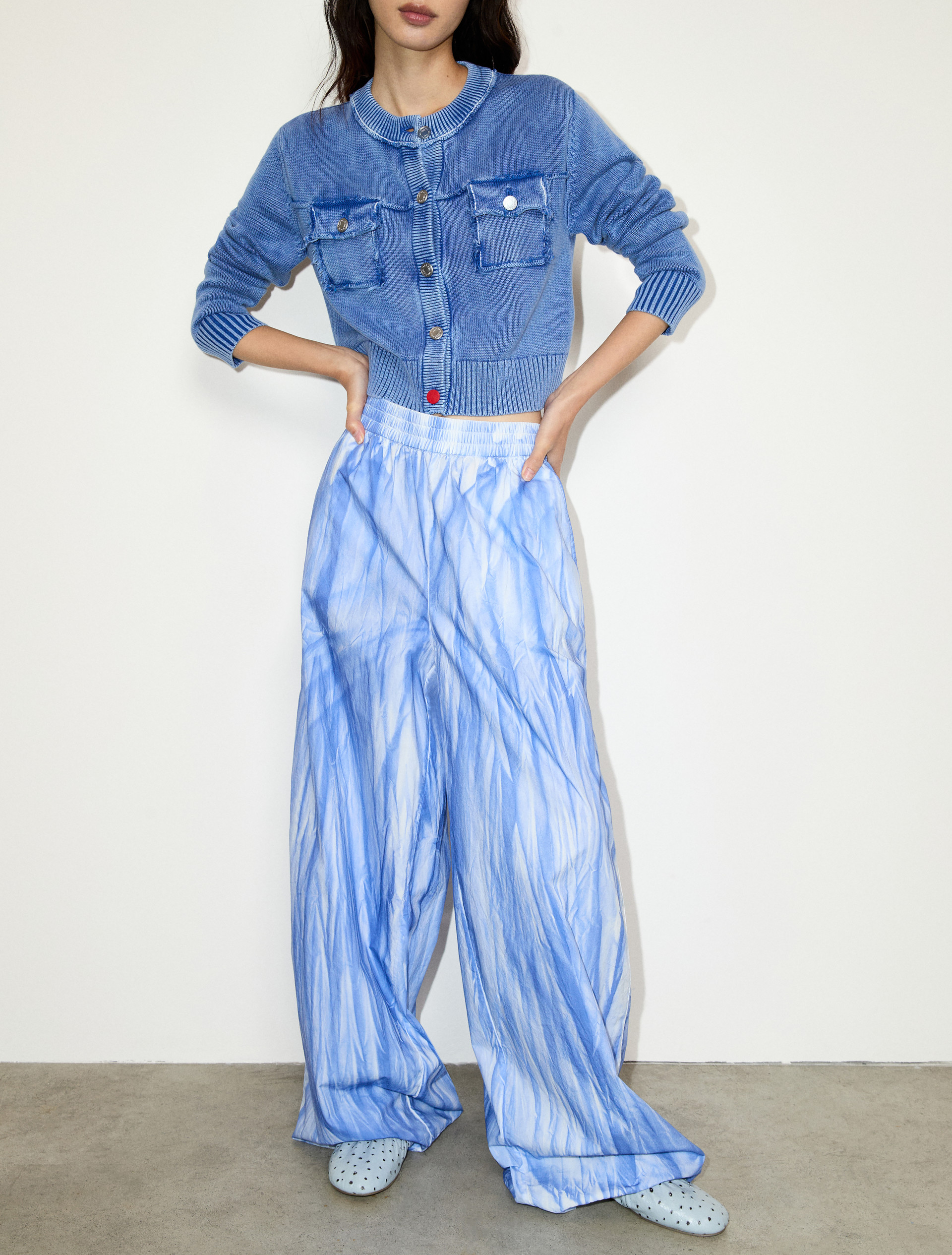 Cotton-poplin trousers - MAX&Co.