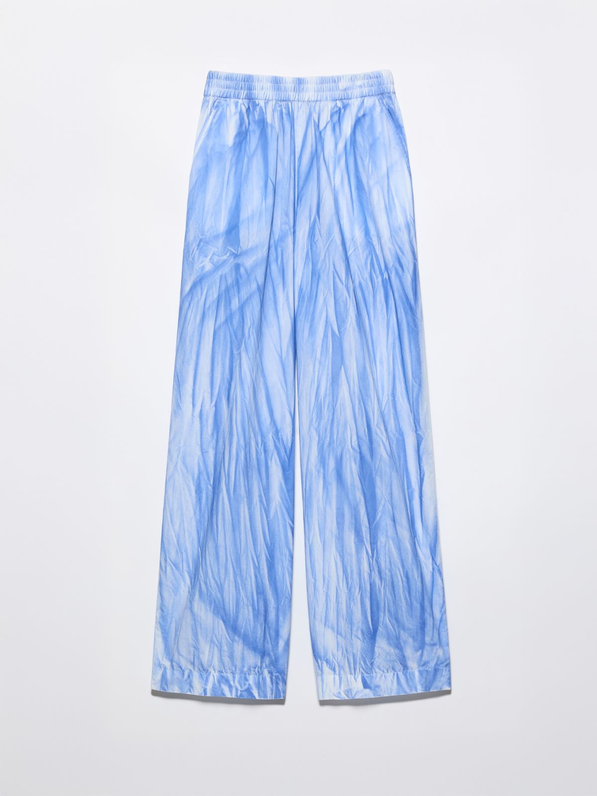 Pantalón de popelina de algodón - AZUL - MAX&Co.