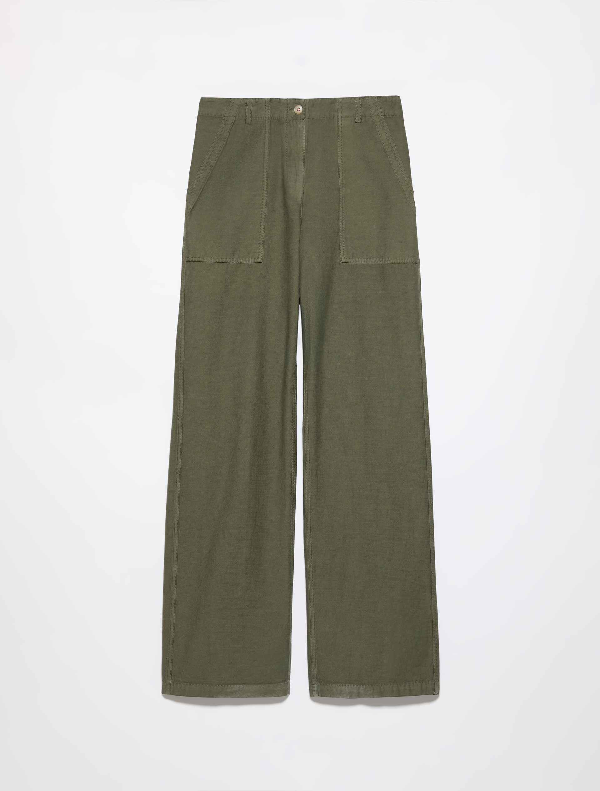 Slubby straight-leg trousers - MAX&Co.