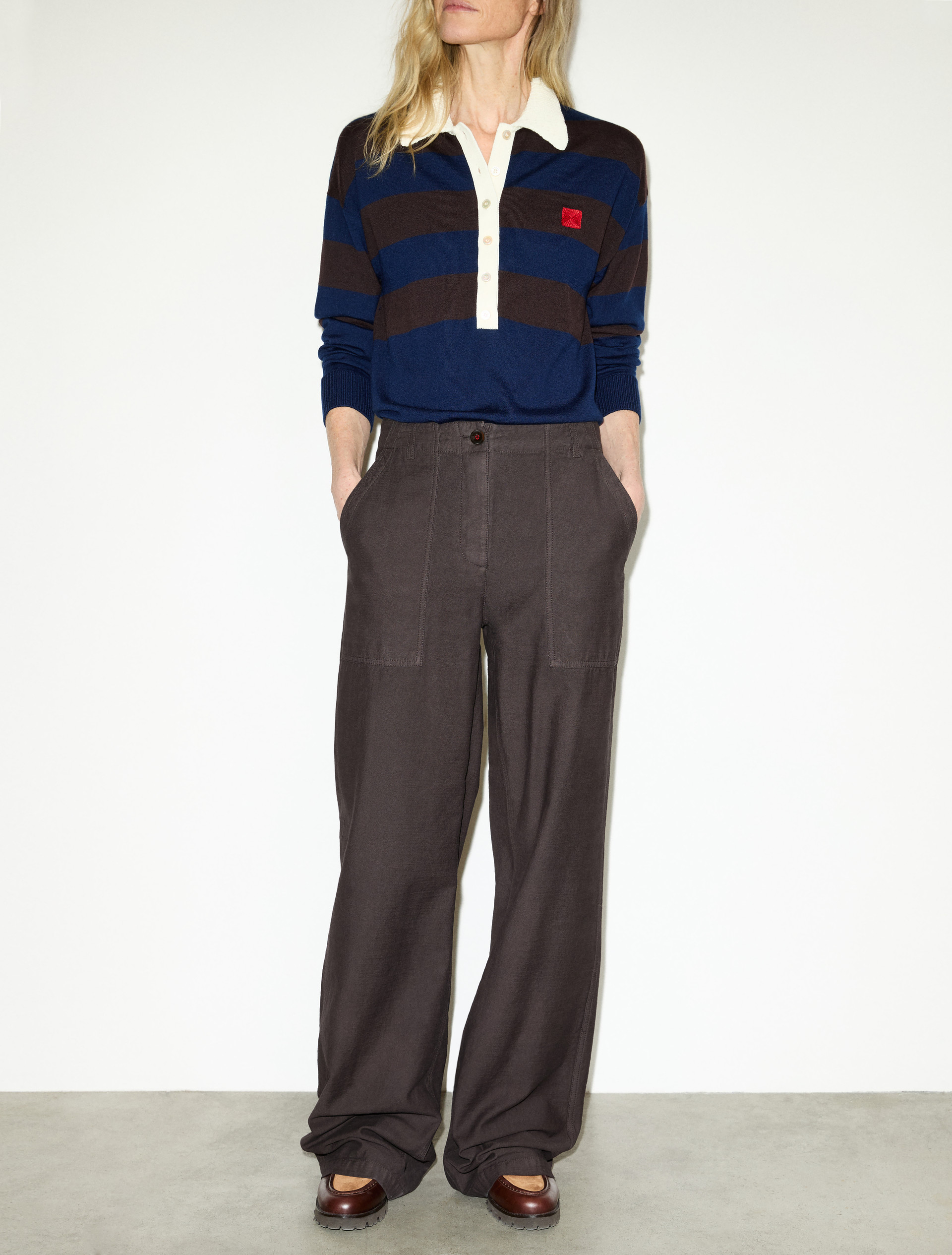 Slubby straight-leg trousers - MAX&Co.
