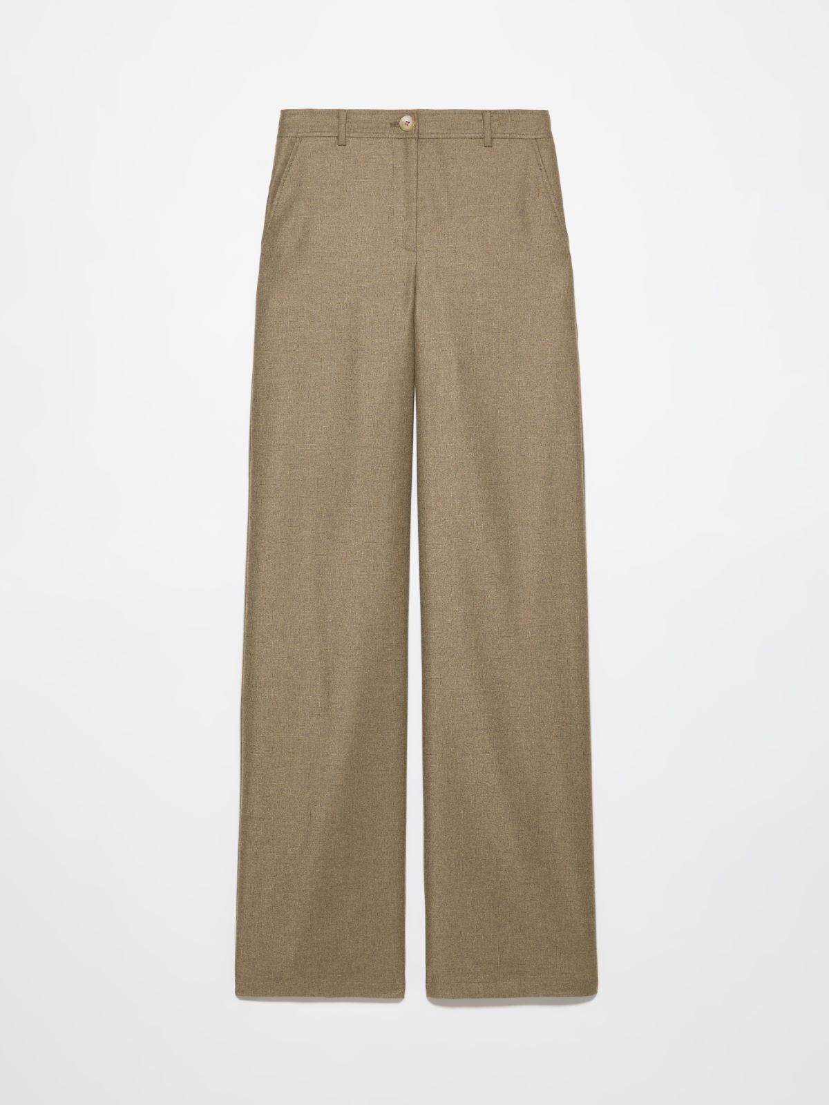 Wide-leg flannel trousers - MELANGE GREY - MAX&Co. - 5