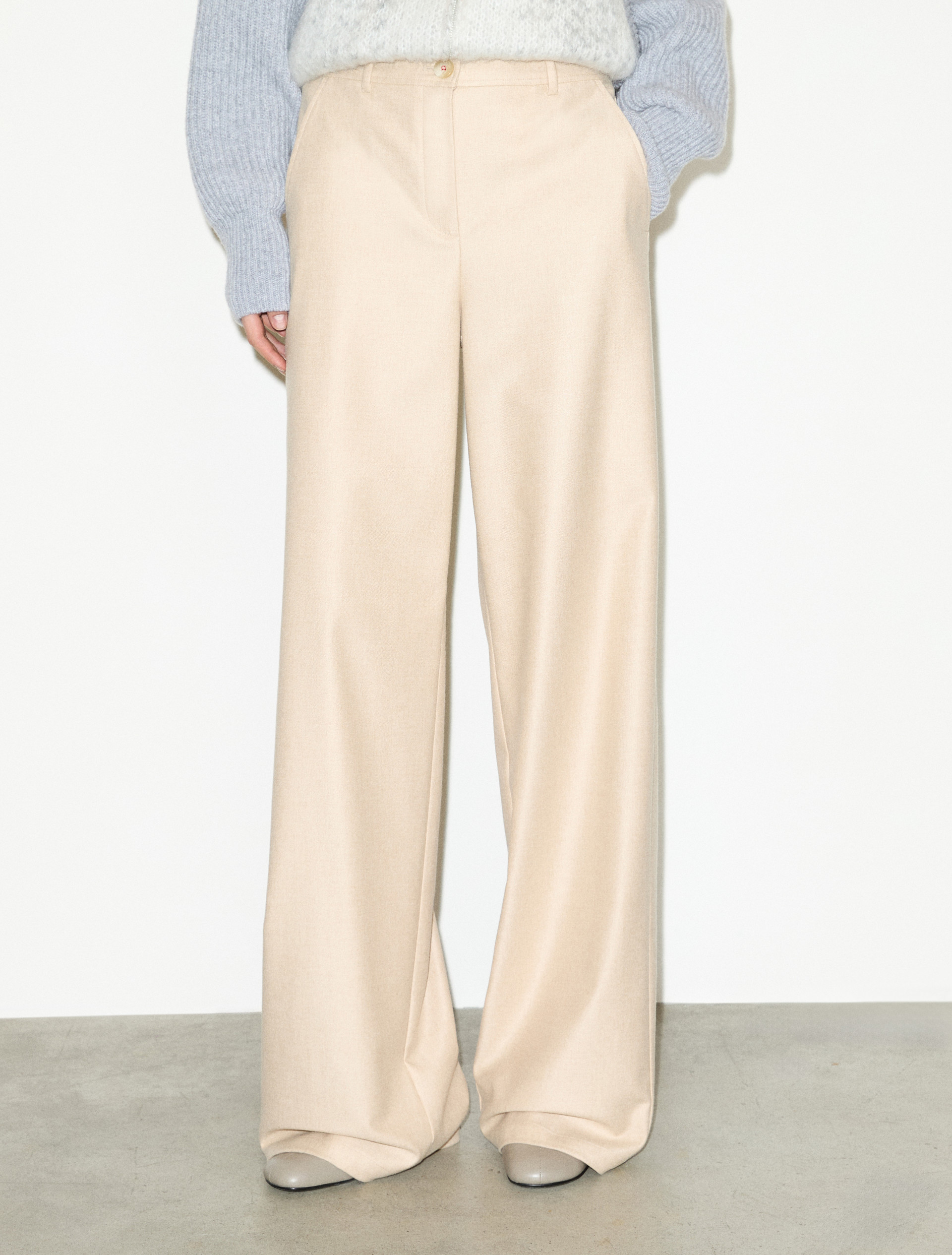 Wide-leg flannel trousers - MAX&Co.