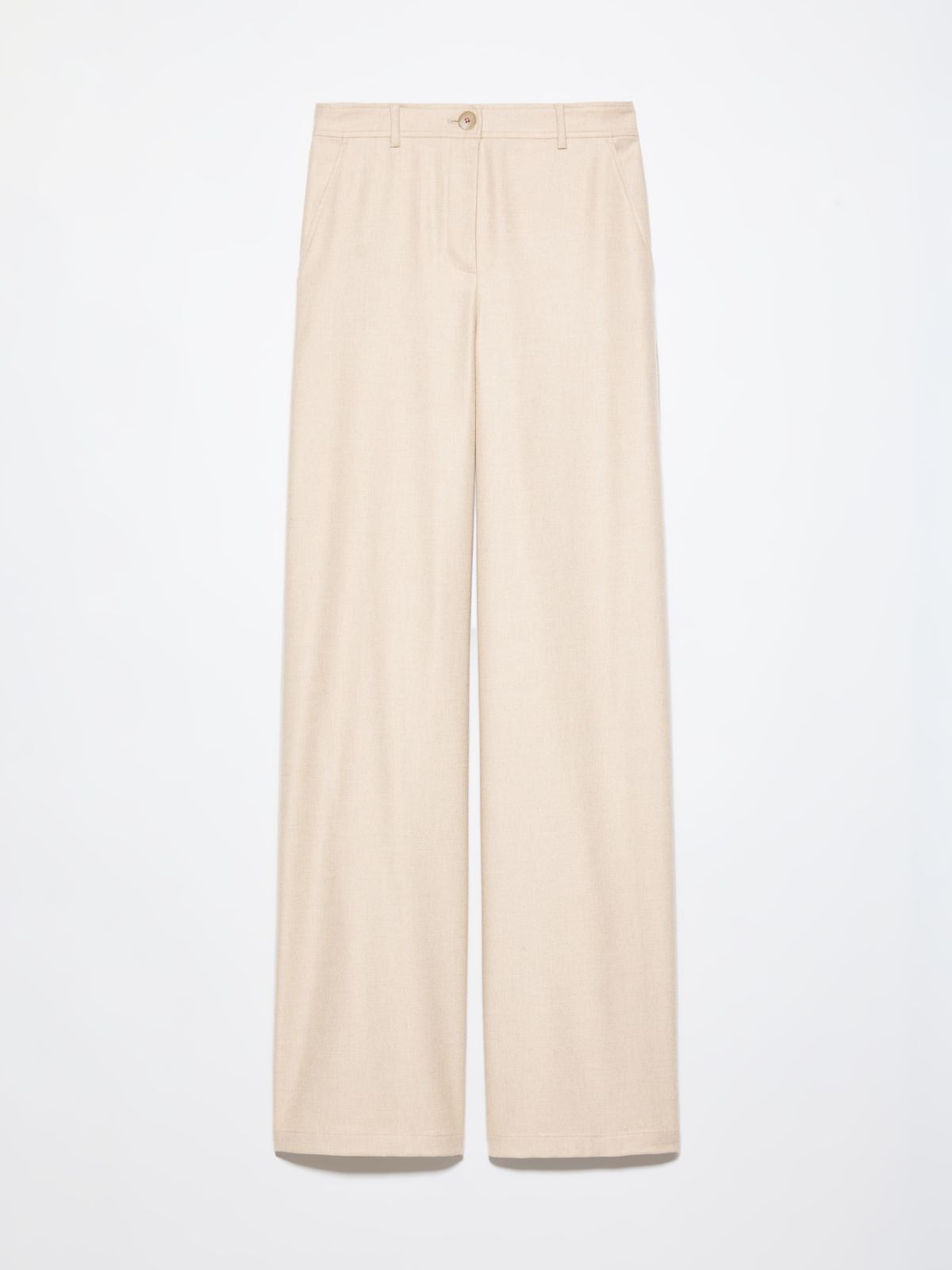 Wide-leg flannel trousers - BEIGE - MAX&Co. - 5
