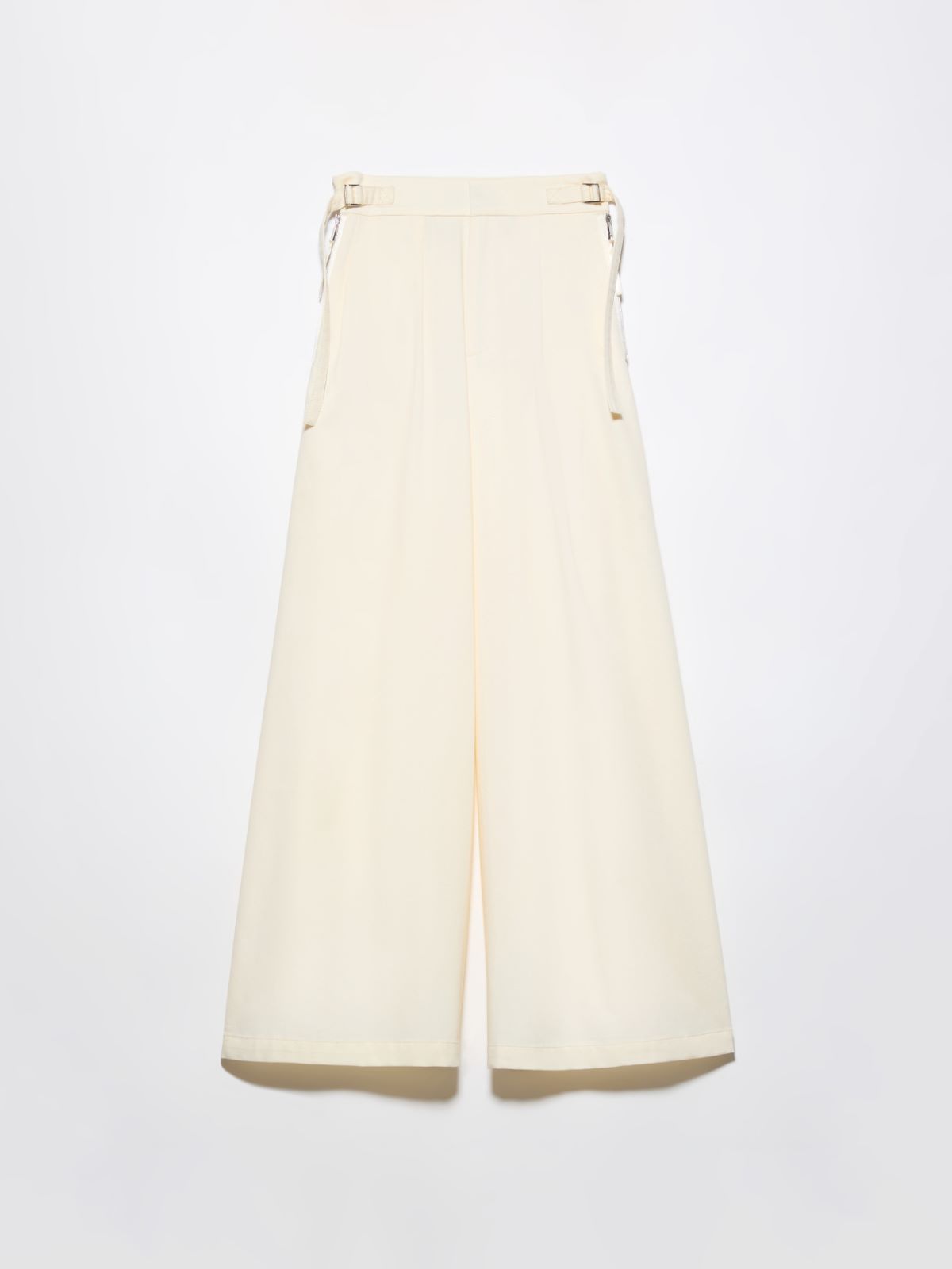Extra-wide cotton trousers - WOOL WHITE - MAX&Co.
