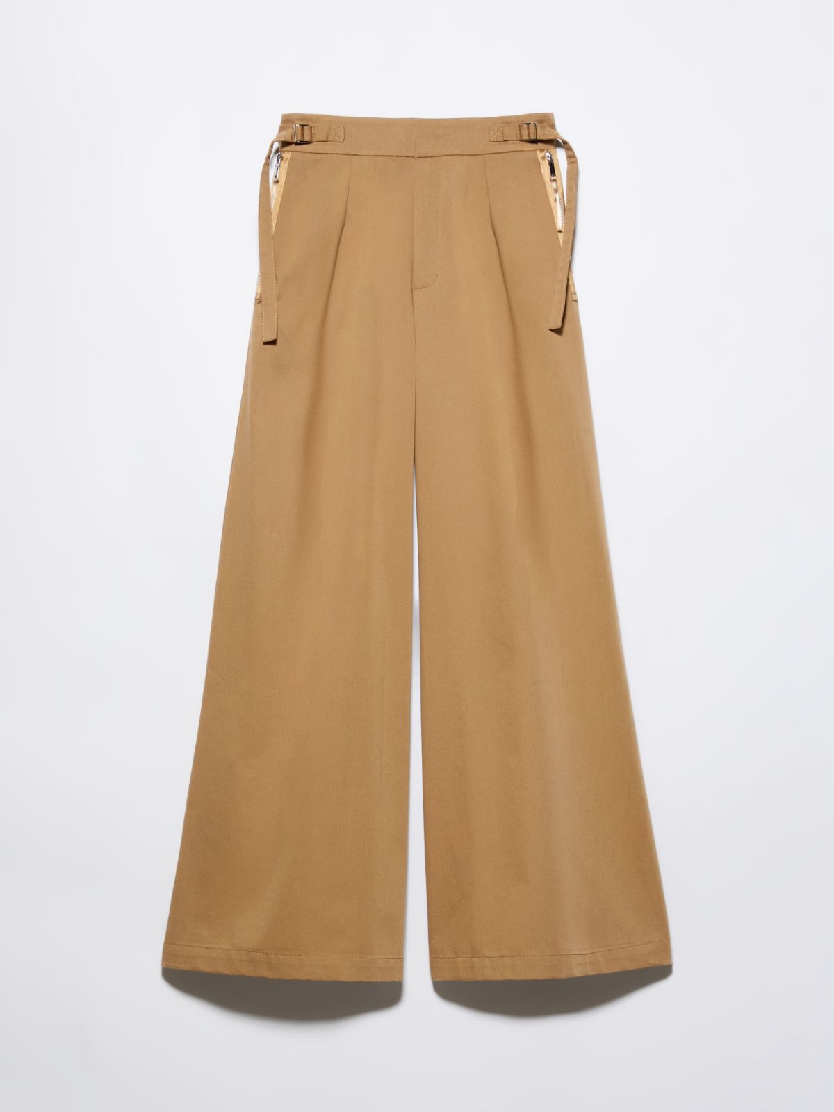 Extra-wide cotton trousers - CINNAMON - MAX&Co.
