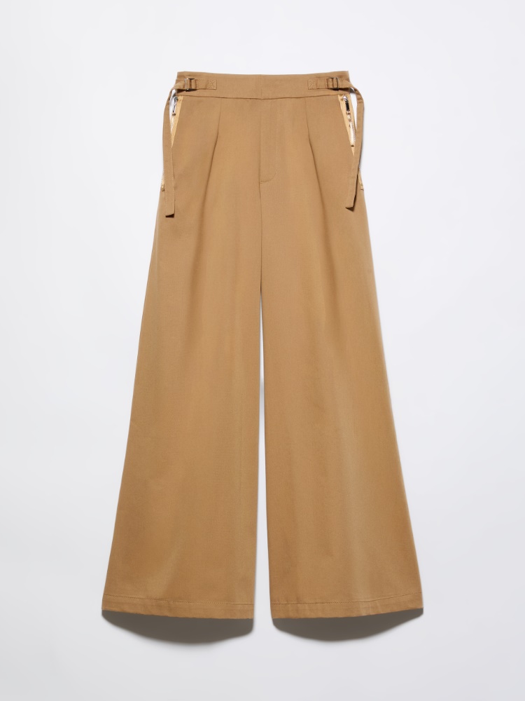 Extra-wide cotton trousers - CINNAMON - MAX&Co.