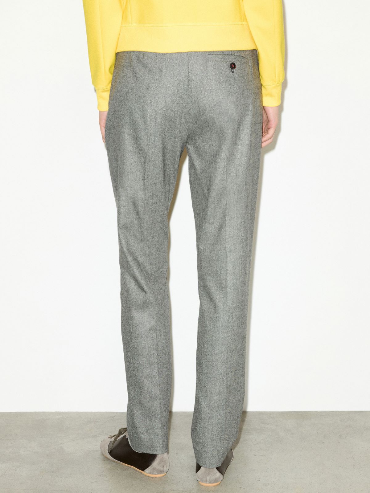 Tapered flannel trousers - BLACK - MAX&Co. - 2