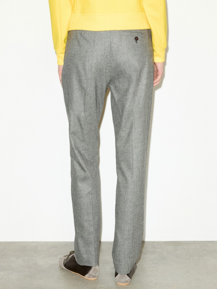 Tapered flannel trousers - BLACK - MAX&Co. - 2