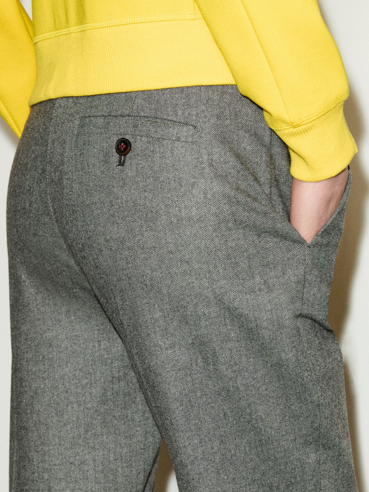 Tapered flannel trousers - BLACK - MAX&Co. - 4