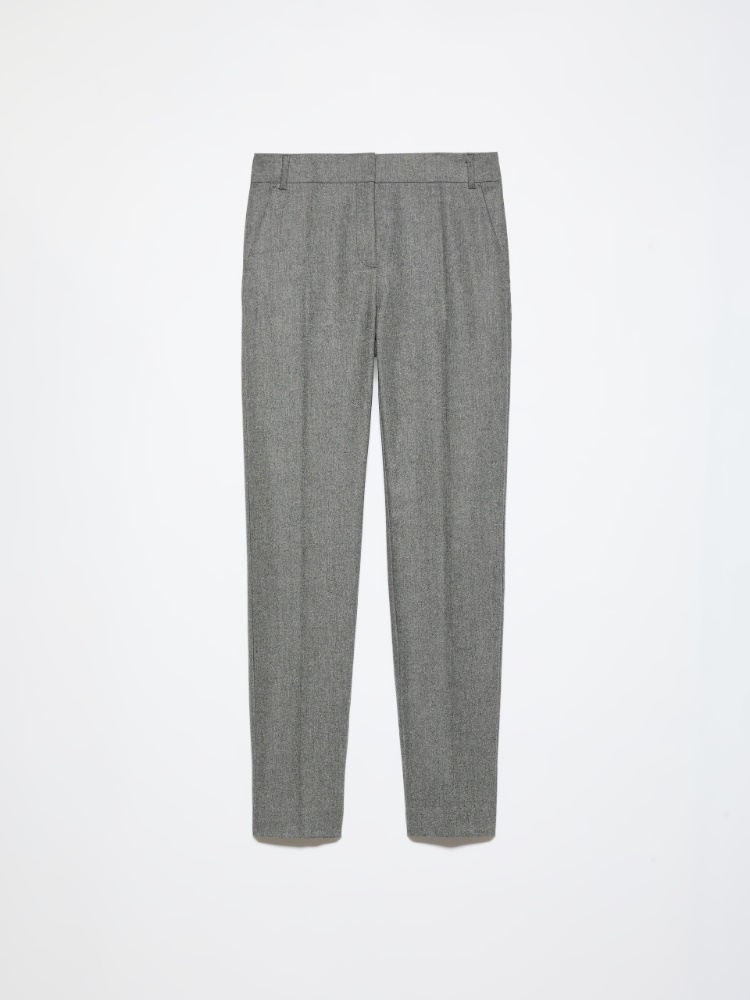 Tapered flannel trousers - BLACK - MAX&Co. - 6