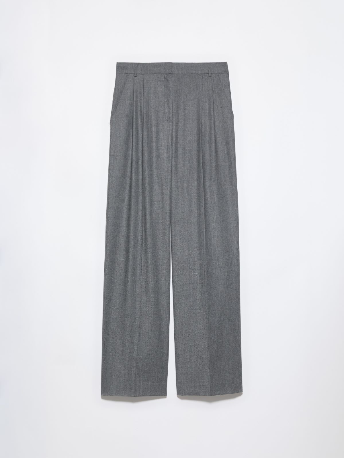 [ヴァルザー]  ウール ブレンド ワイド パンツ - MELANGE GREY - マックスアンドコー公式オンラインショップ - 6