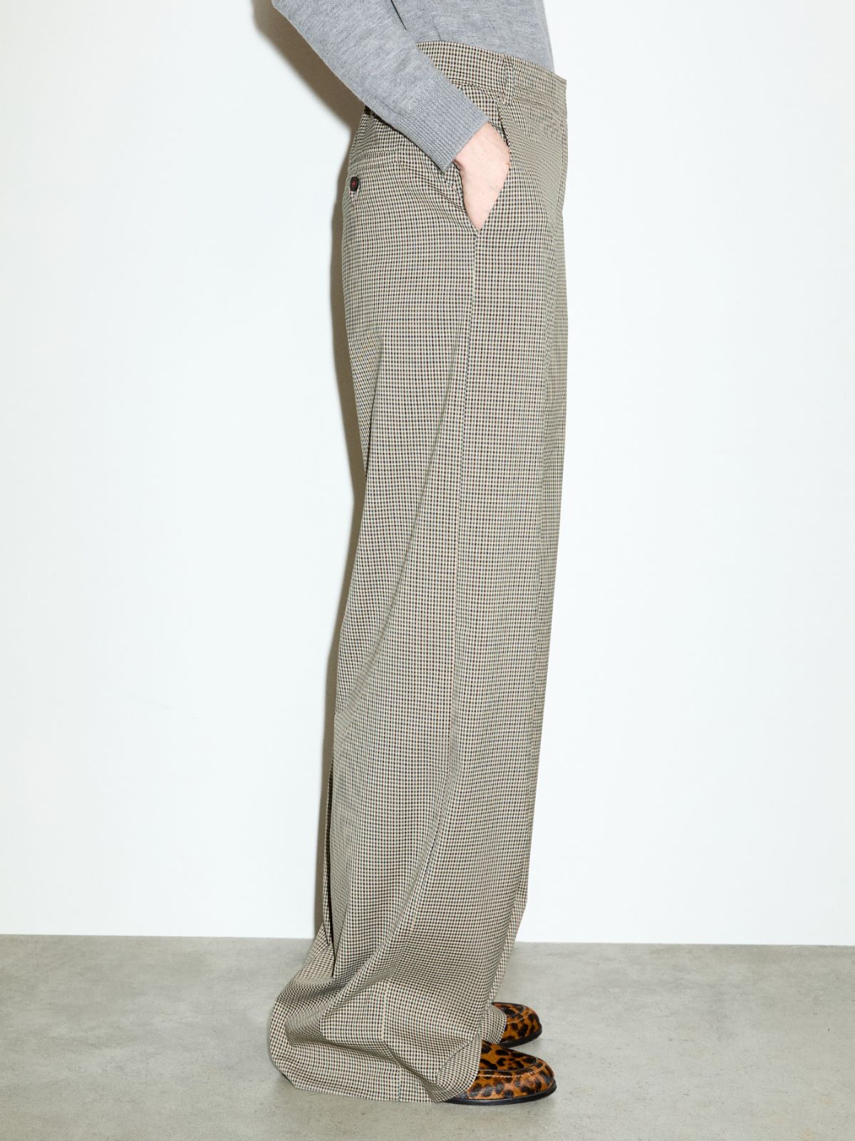 Wide-leg tailored trousers - BEIGE - MAX&Co. - 3