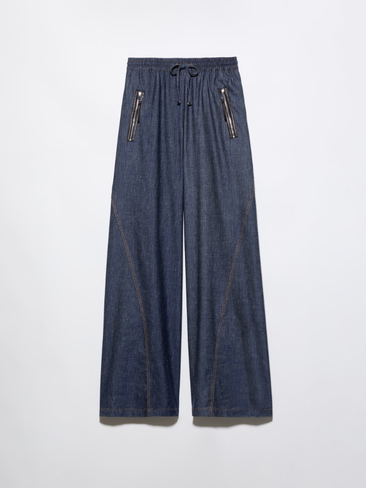 Pantalón deportivo de denim de algodón y lino - MAX&Co. - 5