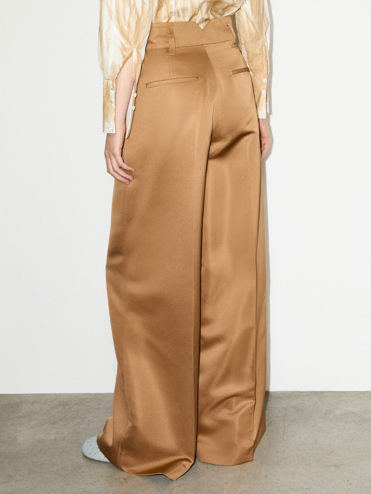 Pantalón de pernera ancha de satén duchesse - MAX&Co. - 2