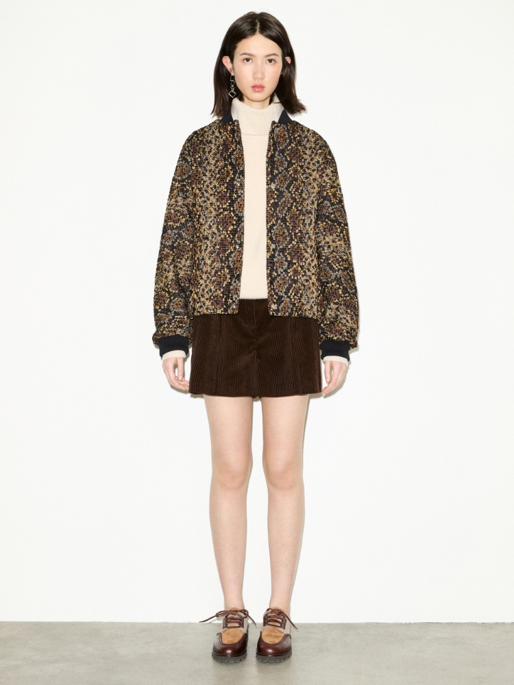 Mid-rise corduroy shorts - DARK BROWN - MAX&Co. - 4