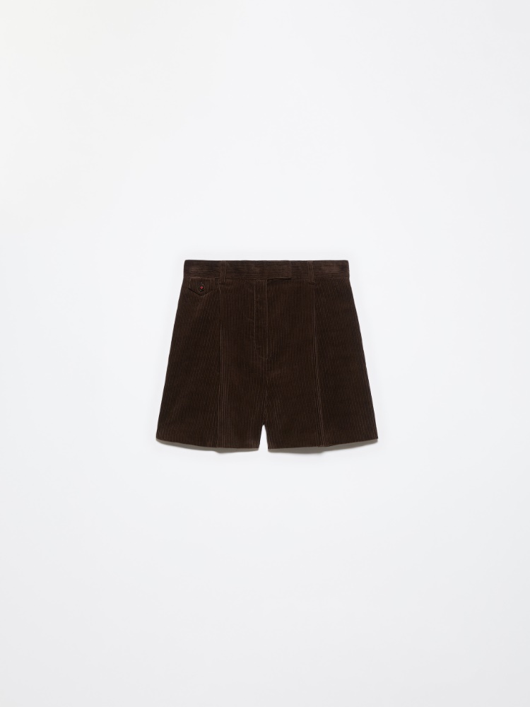 Mid-rise corduroy shorts - DARK BROWN - MAX&Co. - 5