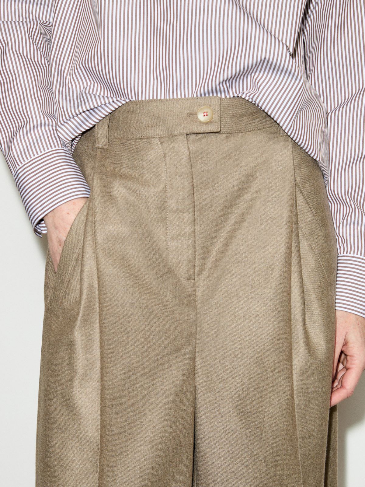 Flannel Bermuda shorts - MELANGE GREY - MAX&Co. - 3
