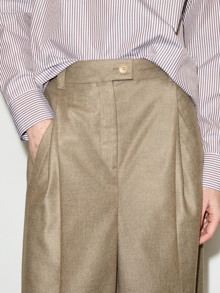 Flannel Bermuda shorts - MELANGE GREY - MAX&Co. - 3