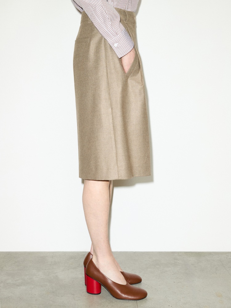 Flannel Bermuda shorts - MELANGE GREY - MAX&Co. - 4