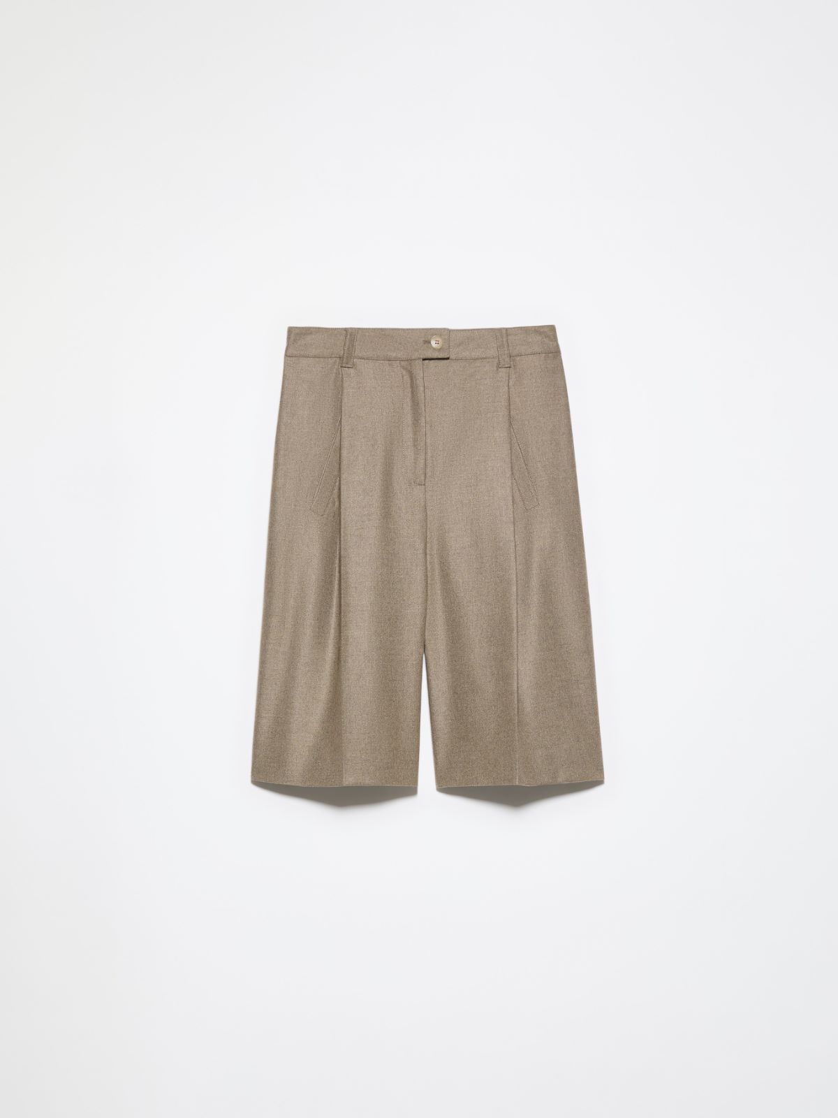 Flannel Bermuda shorts - MELANGE GREY - MAX&Co. - 6