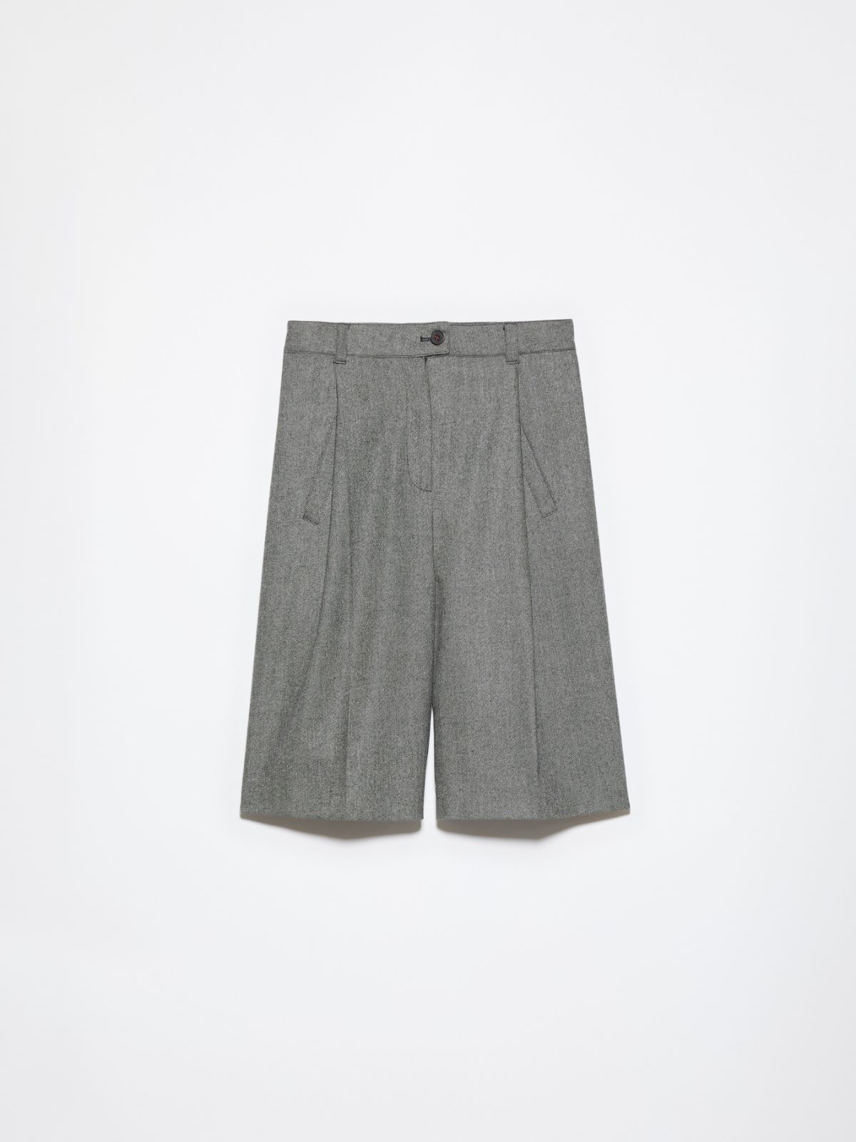 Flannel Bermuda shorts - BLACK - MAX&Co. - 5