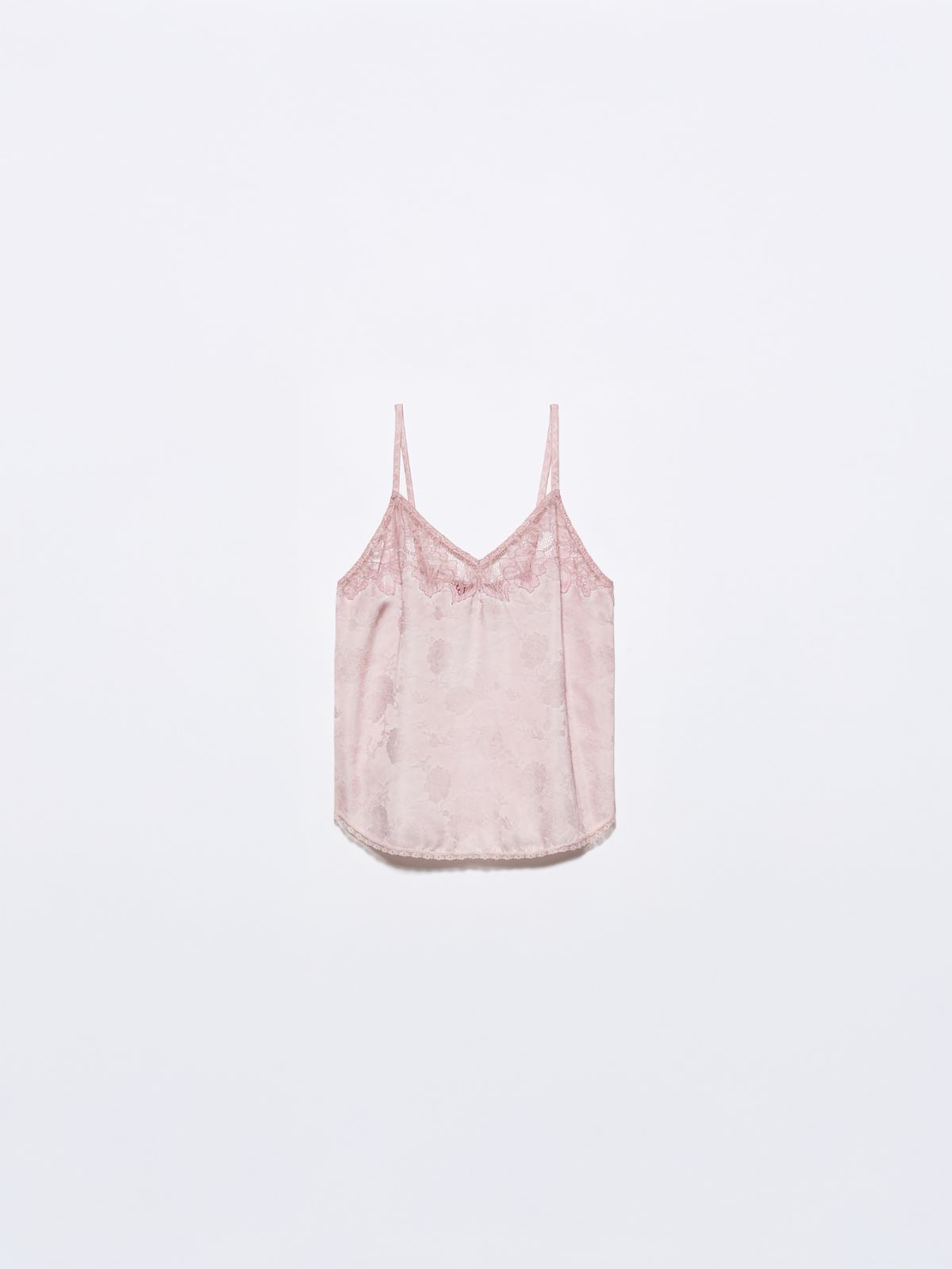 Top de jacquard con encaje - ROSA - MAX&Co.