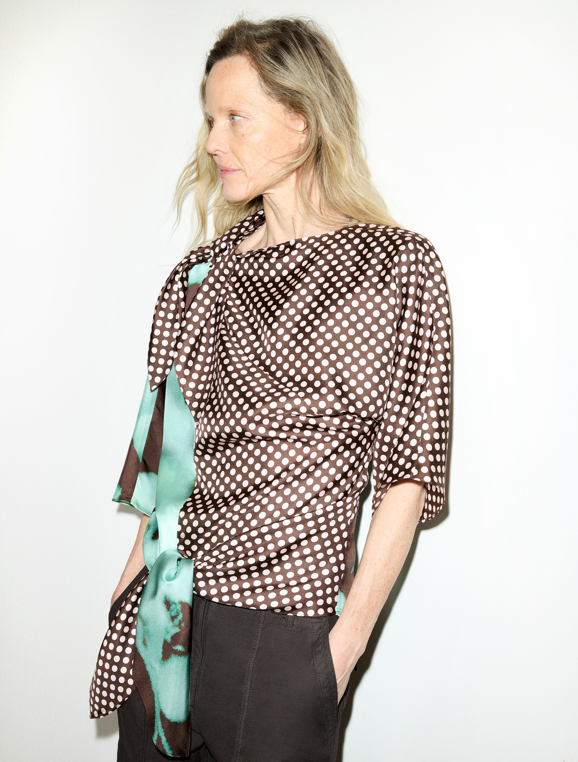 Seidentwillbluse mit Knoten - MAX&Co.