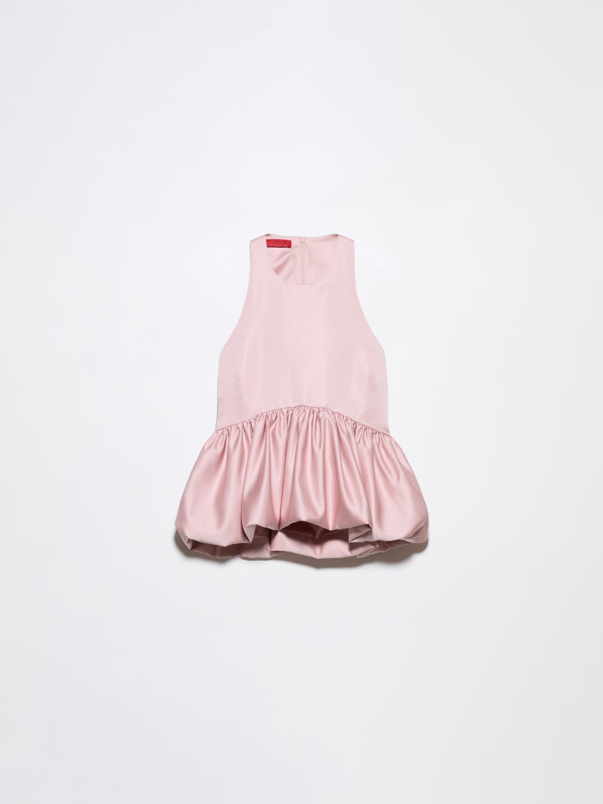 Peplum duchesse satin top - PINK - MAX&Co.