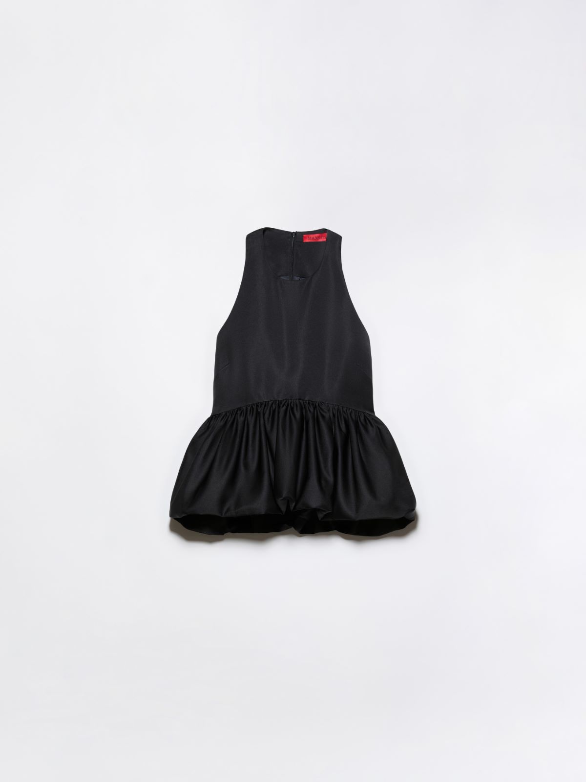 Top de satén duchesse con peplo - NEGRO - MAX&Co.
