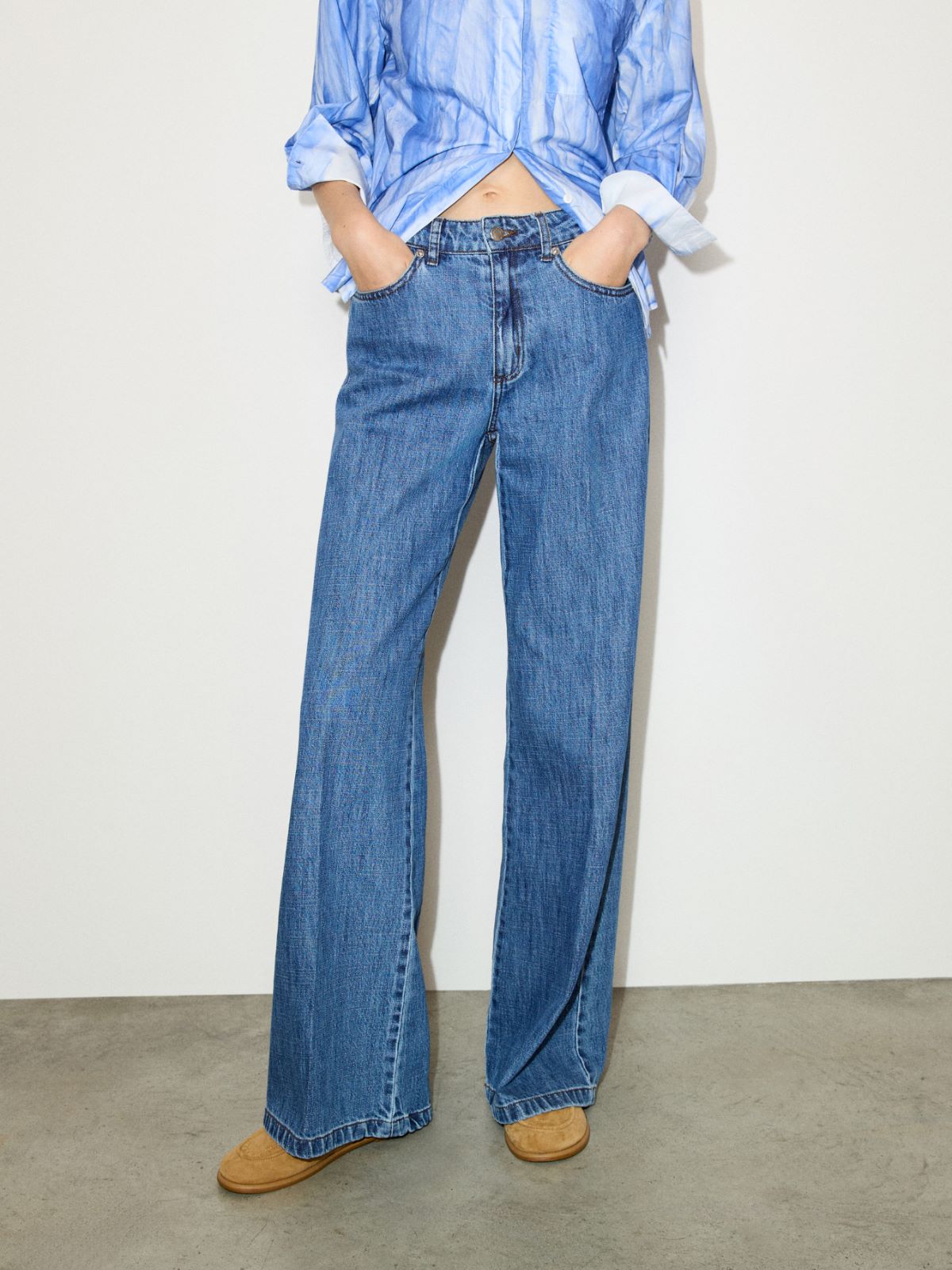Re-Edit bootcut jeans - NAVY - MAX&Co.