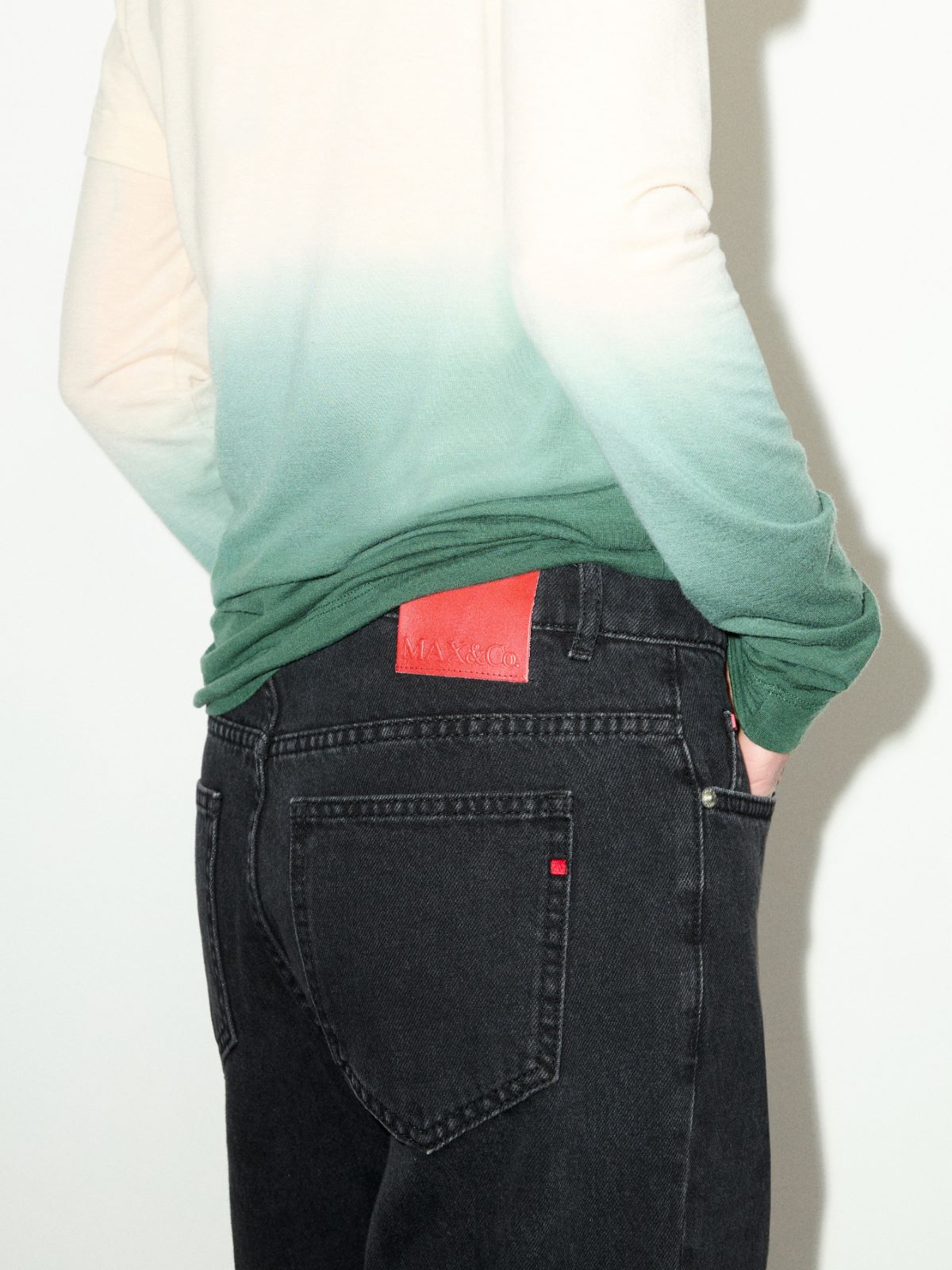 Black slim-fit jeans - BLACK - MAX&Co. - 4