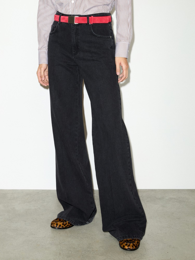 Black wide-leg jeans - BLACK - MAX&Co.