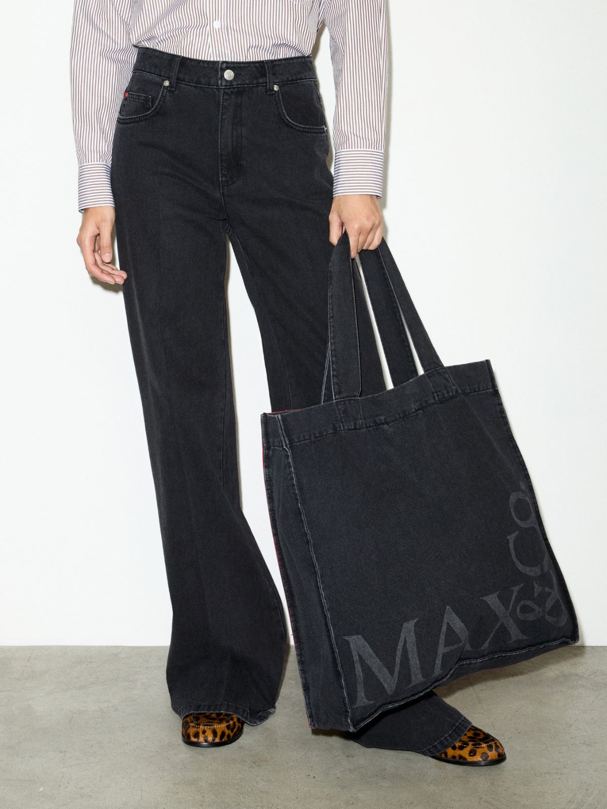 Black wide-leg jeans - BLACK - MAX&Co. - 4